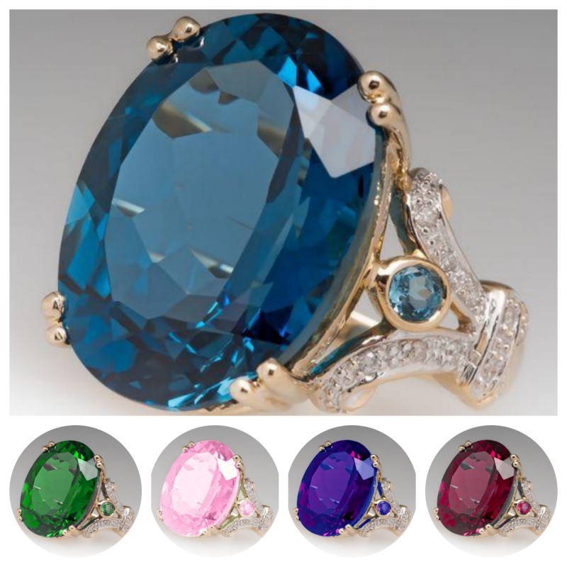 Large Women'S Formal Wear - Anillo Elegante de Lujo para Mujer