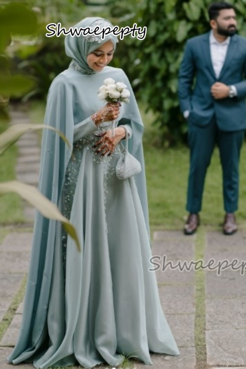 Women Formal Wear Hijab - Vestido de noche musulmán elegante con