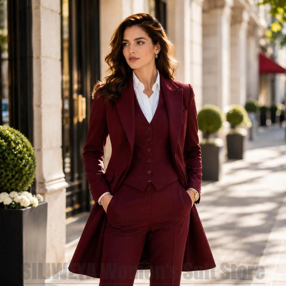 Women Formal Wear Vest - Traje de 3 piezas para mujer,