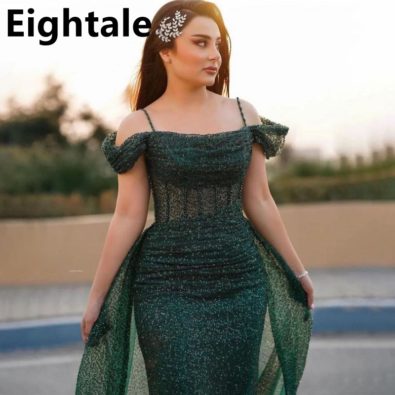 Women'S Green Formal Wear - Eightale-vestido De fiesta con lentejuelas brillantes