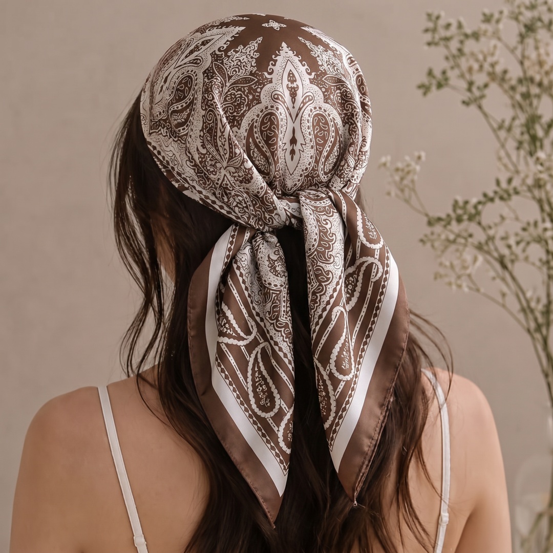 Pañuelo de seda cuadrado de lu - Women Formal Wear Hijab reseña y precio