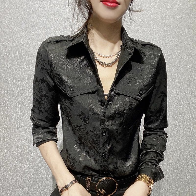 Blusa holgada de manga larga c - Women Formal Wear Office reseña y precio
