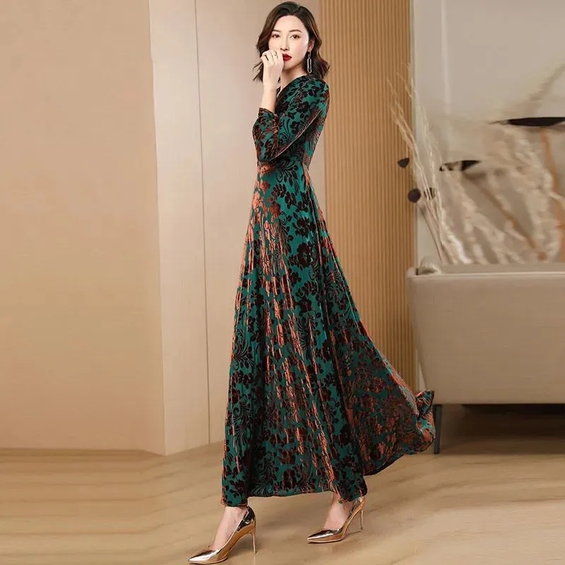 Primavera otoño nuevo vestido  - Women'S Green Formal Wear reseña y precio