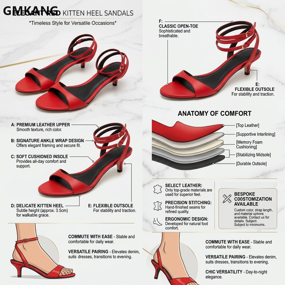 GMKANG Sandalias de tacón bajo - Kitten Heel Women reseña y precio