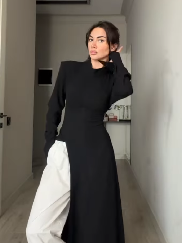 Vestido Maxi Elegante de Manga - Women Formal Wear Office reseña y precio