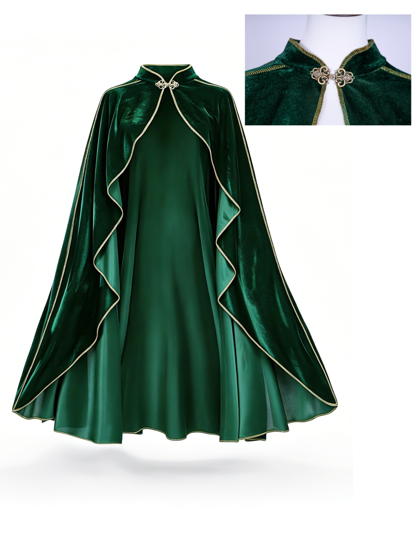 Capa de terciopelo verde vinta - Women'S Green Formal Wear reseña y precio