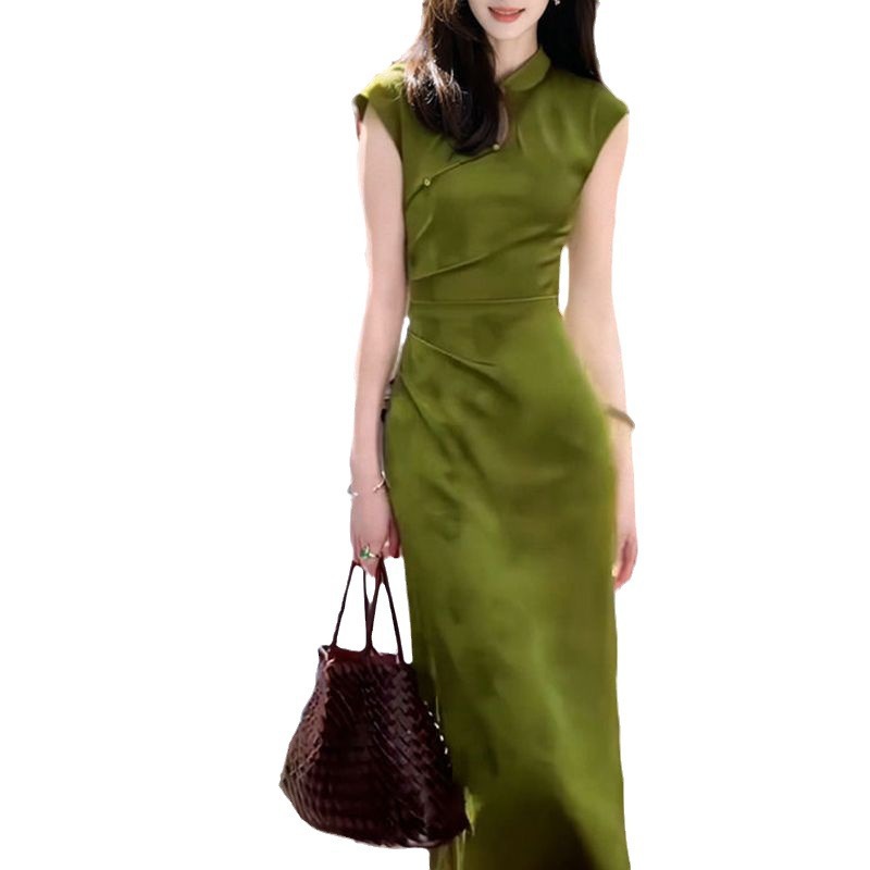 2024 nuevo estilo chino verde  - Women'S Green Formal Wear reseña y precio