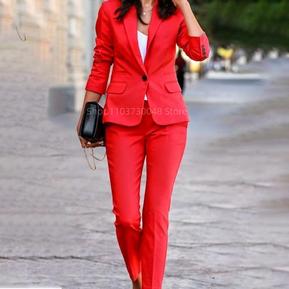 Traje de Blazer y Pantalón par - Women Formal Wear Office reseña y precio