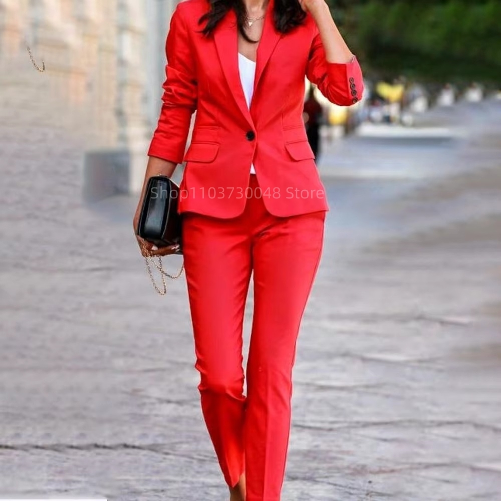 Traje de Blazer y Pantalón par - Women Formal Wear Office reseña y precio